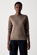 Marc O'Polo longsleeve damski z lyocellem brązowy 5000012502