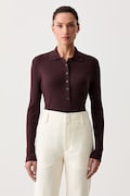 Marc O'Polo longsleeve damski z bawełną bordowy 5000012420