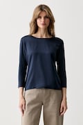 Joop! longsleeve pentru femei, cu vâscoză bleumarin 30103280