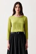 Joop! longsleeve pentru femei, cu vâscoză verde 30103280