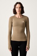 adidas Performance longsleeve treningowy damski Essentials beżowy KQ8388