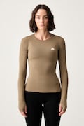 adidas Performance longsleeve treningowy damski Essentials beżowy KQ8388