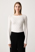 Guess tričko s dlhým rukávom dámske s viskózou TEODORA béžové W6BP26 K6284