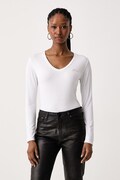 Guess longsleeve damski z modalem biały W6BI56 K6890