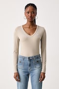 Guess longsleeve damski z modalem beżowy W6BI56 K6890