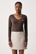 Guess longsleeve damski z modalem brązowy W6BI56 K6890