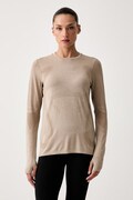 Asics longsleeve treningowy damski ROAD SEAMLESS LS TOP brązowy 2012D290.200
