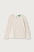 United Colors of Benetton longsleeve dziecięcy bawełniany z elastanem beżowy 3H2LG10OE