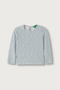 United Colors of Benetton longsleeve dziecięcy bawełniany z elastanem zielony 3H2LG10OE