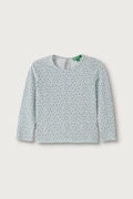 United Colors of Benetton longsleeve dziecięcy bawełniany z elastanem zielony 3H2LG10OE