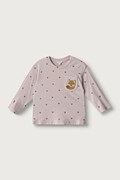 United Colors of Benetton longsleeve niemowlęcy bawełniany różowy 3Q74A107G