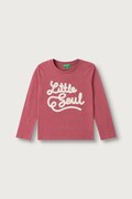 United Colors of Benetton longsleeve pentru copii din bumbac roz 3I1XG10NH