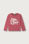 United Colors of Benetton longsleeve pentru copii din bumbac roz 3I1XG10NH