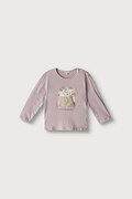 United Colors of Benetton блуза с дълги ръкави за бебе от памук розова 3ATNA107H