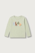 United Colors of Benetton longsleeve pentru bebeluși din bumbac verde 3ATNA107H