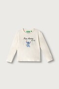 United Colors of Benetton longsleeve dziecięcy bawełniany beżowy 3I1XG10ND