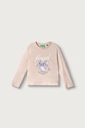 United Colors of Benetton longsleeve dziecięcy bawełniany różowy 3I1XG10ND