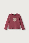 United Colors of Benetton longsleeve pentru copii din bumbac roz 3ATNG10NN