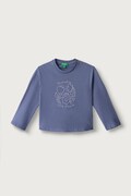 United Colors of Benetton longsleeve pentru copii din bumbac violet 3ATNG10NN