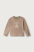 United Colors of Benetton лонгслів дитячий бавовняний коричневий 3ATNG10NN