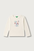 United Colors of Benetton longsleeve dziecięcy bawełniany beżowy 3ATNG10NI
