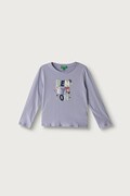 United Colors of Benetton majica dugih rukava za djecu od pamuka ljubičasta 3ATNG10NI