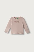 United Colors of Benetton longsleeve dziecięcy bawełniany różowy 3ATNG10NI