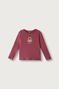 United Colors of Benetton longsleeve dziecięcy bawełniany różowy 3ATNG10NI