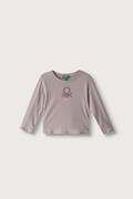 United Colors of Benetton majica dugih rukava za djecu od pamuka roza 3ATNG10NI