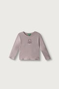 United Colors of Benetton блуза с дълги ръкави за деца от памук розова 3ATNG10NI