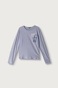 United Colors of Benetton longsleeve dziecięcy bawełniany fioletowy 3ATNC10UA