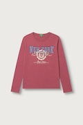 United Colors of Benetton longsleeve dziecięcy bawełniany różowy 3ATNC10UA