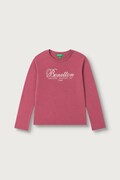 United Colors of Benetton longsleeve dziecięcy bawełniany różowy 3ATNC10U8