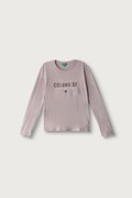 United Colors of Benetton majica dugih rukava za djecu od pamuka roza 3ATNC10U8