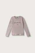 United Colors of Benetton longsleeve dziecięcy bawełniany różowy 3ATNC10U8
