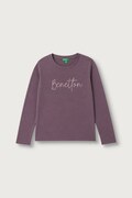 United Colors of Benetton longsleeve dziecięcy bawełniany fioletowy 3ATNC10U8