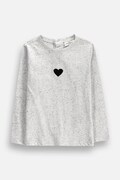 Coccodrillo longsleeve dziecięcy z bawełną beżowy TINNY TROUBLE GIRL KIDS