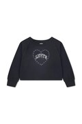 Levi's блуза с дълги ръкави за деца с памук HEART KNIT TOP черна 4ER533