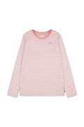 Levi's блуза с дълги ръкави за деца с памук STRIPE TEE розова 4ER405