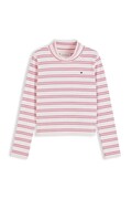 Tommy Hilfiger longsleeve dziecięcy z bawełną różowy KG0KG09665
