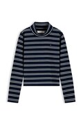 Tommy Hilfiger longsleeve dziecięcy z bawełną granatowy KG0KG09665