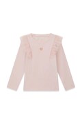 Guess longsleeve dziecięcy bawełniany z elastanem różowy K6BI19 K5852