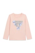 Guess longsleeve dziecięcy bawełniany różowy K6BI17 K5848