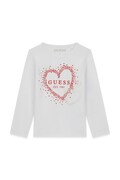 Guess longsleeve dziecięcy bawełniany z elastanem biały K6BI10 K5834