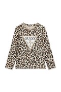 Guess longsleeve dziecięcy bawełniany z elastanem beżowy K6BI07 K5805