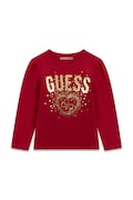 Guess longsleeve dziecięcy bawełniany bordowy K6BI04 K5797