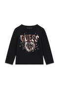 Guess longsleeve dziecięcy bawełniany czarny K6BI04 K5797