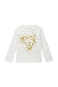 Guess longsleeve dziecięcy bawełniany z elastanem biały K6BI03 K5796