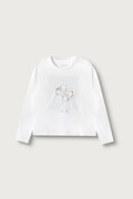 Guess longsleeve dziecięcy bawełniany z elastanem biały J6BI30 K5832