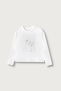 Guess longsleeve dziecięcy bawełniany z elastanem biały J6BI30 K5832